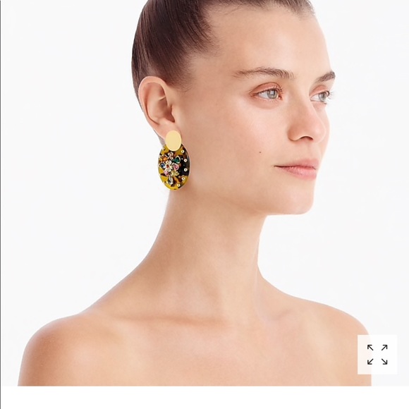 J.crew Lucite and crystal shield earring - Picture 3 of 9